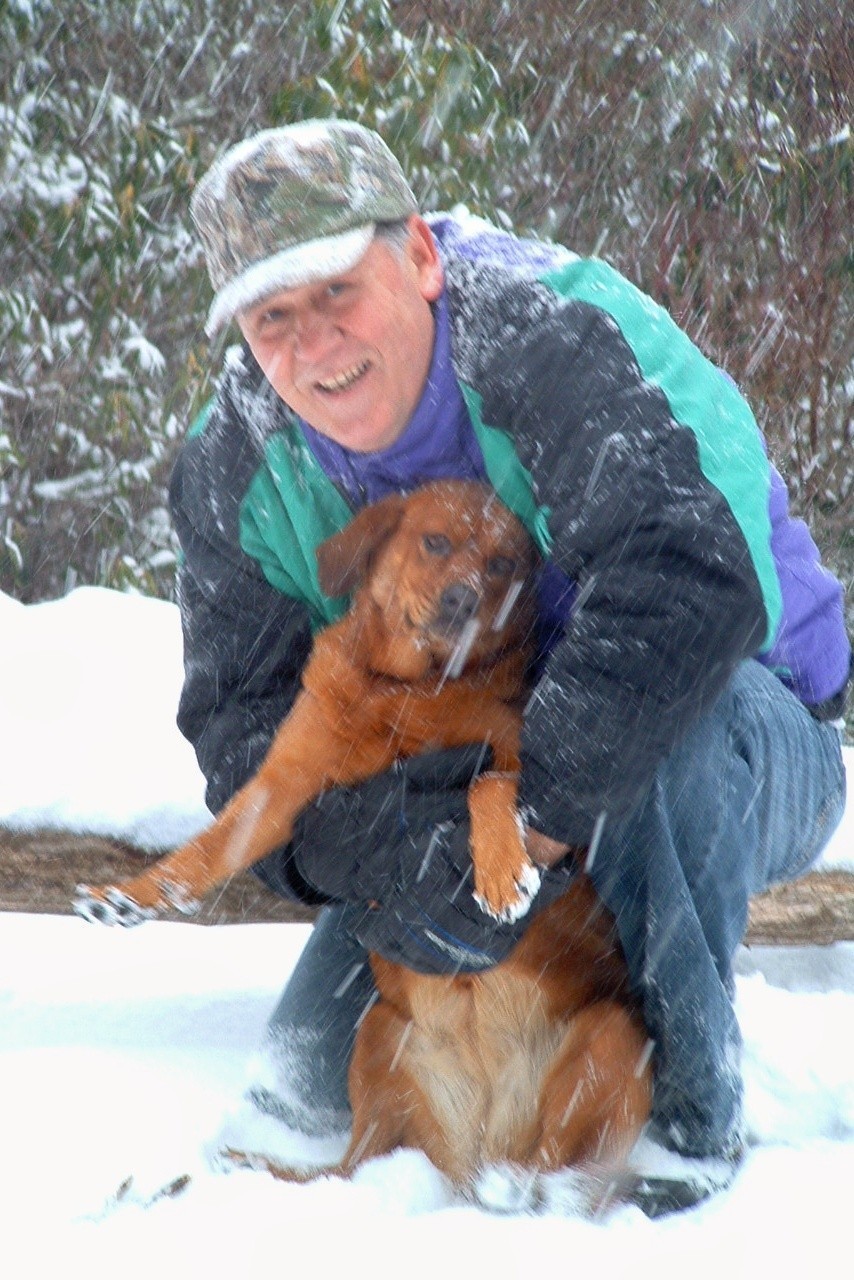 Jim Hoyle with his beloved dog Gracie
