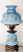 Vintage Blue Hurricane Lamp
