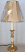 Vintage Golden Ivory Buffet Lamp