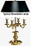 Bouillotte candlestick lamp