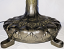 Bronze Lamp Cast Metal & Linen Shade