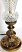 Vintage Crystal & Ornate Brass Lamp