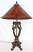 Mica Lamp with Iron Base