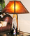 Wood Lamp Mica Shade w/Wildlife Decor