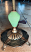 Vintage Floor Lamp w/Green Glass 