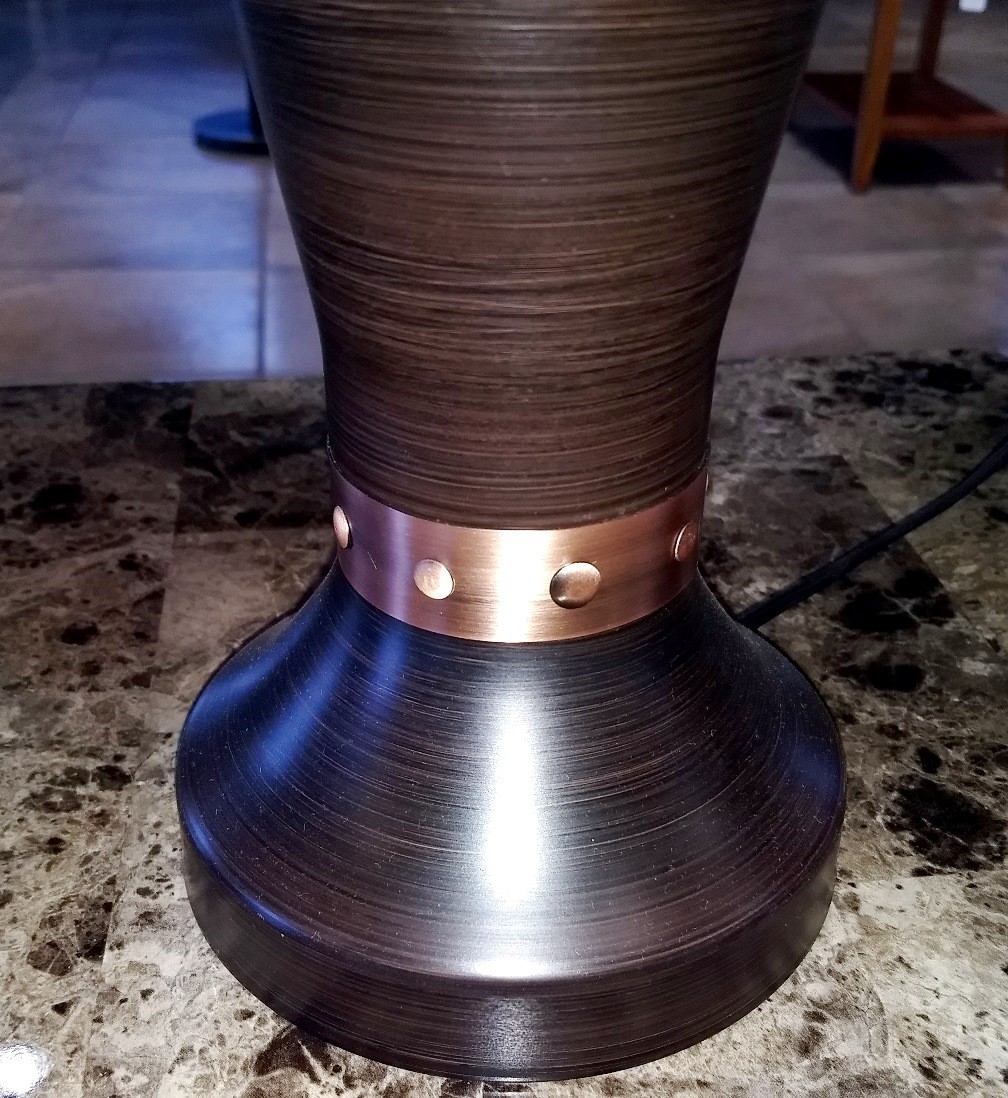 Bronze and copper lamp base