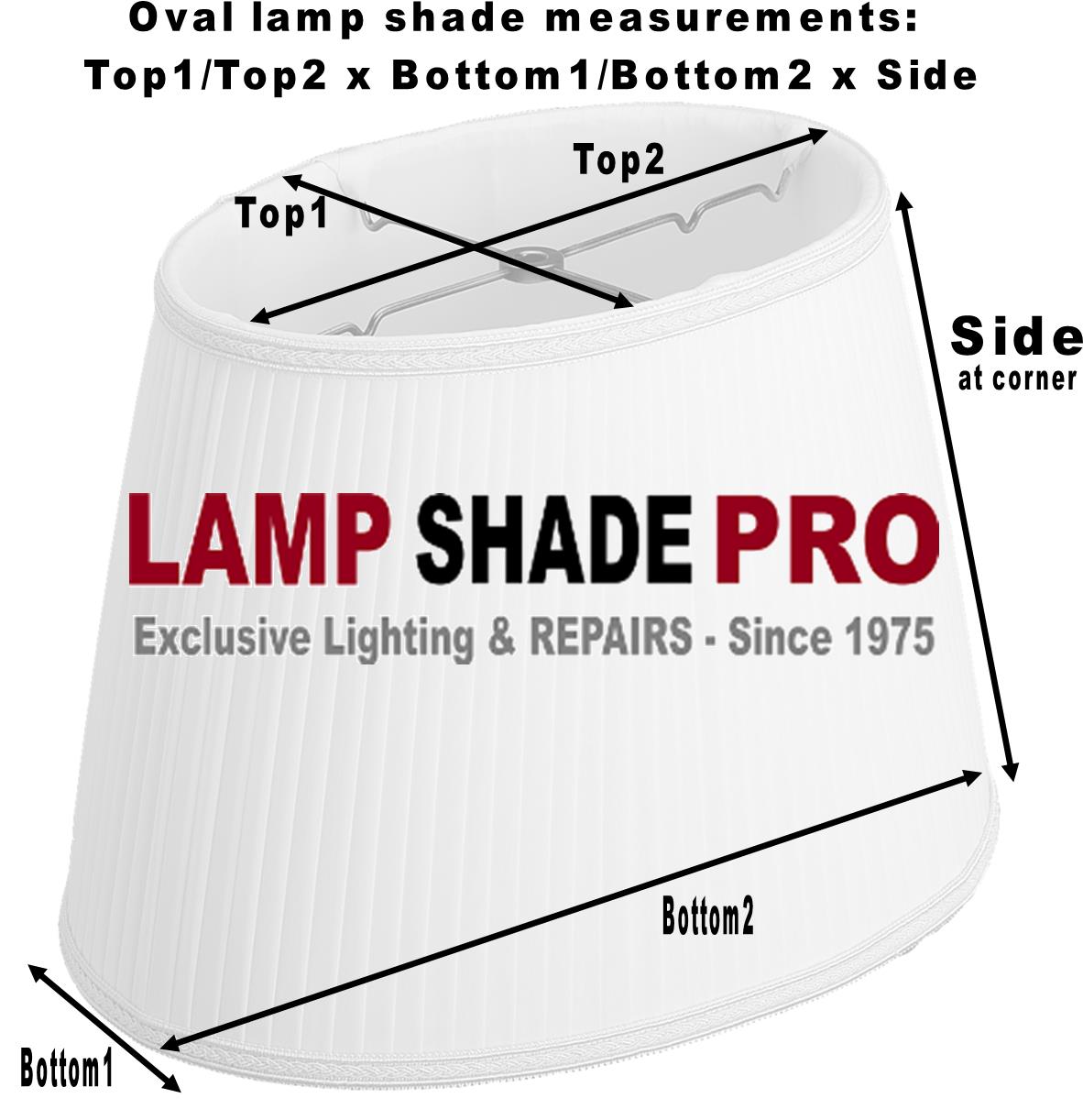 Oval Lamp Shade Measurements