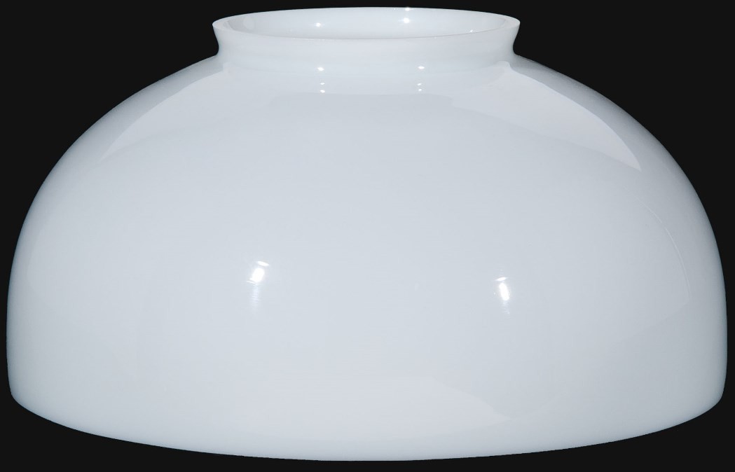 White Hurricane Glass Lamp Shade 14" Fitter