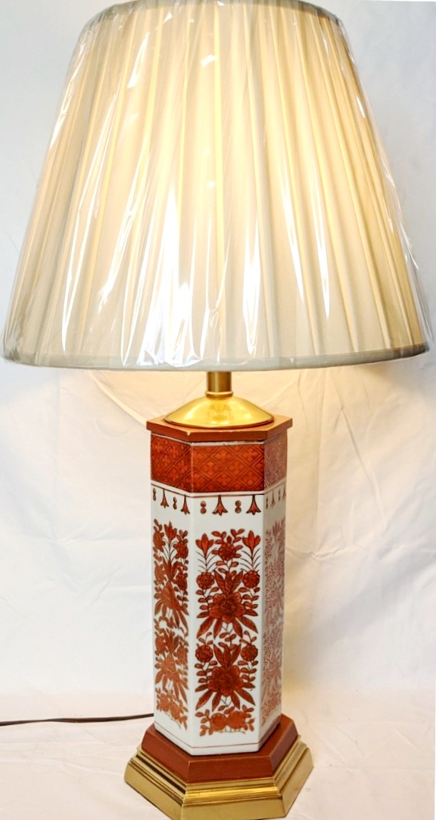 Vintage Venetian Red Lamp 29"H - Sale !