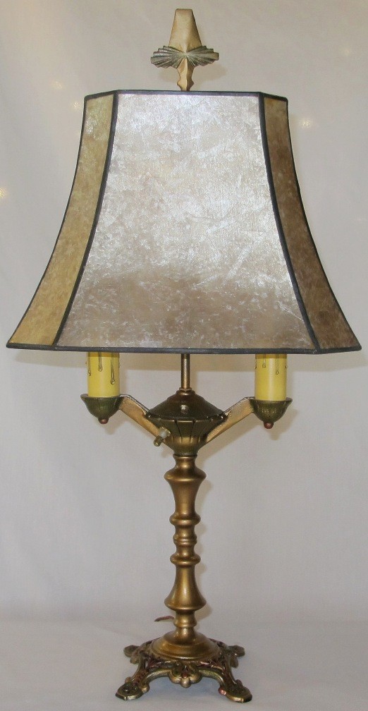 Art Deco Antique Lamp Rectangle Shade, Art Deco Table Lamp Shade