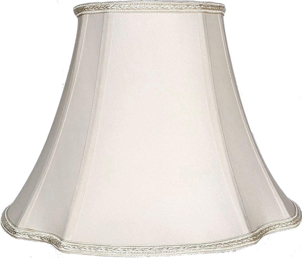 Ivory Bell Silk Lamp Shade Cut Corners 10"W - Sale !