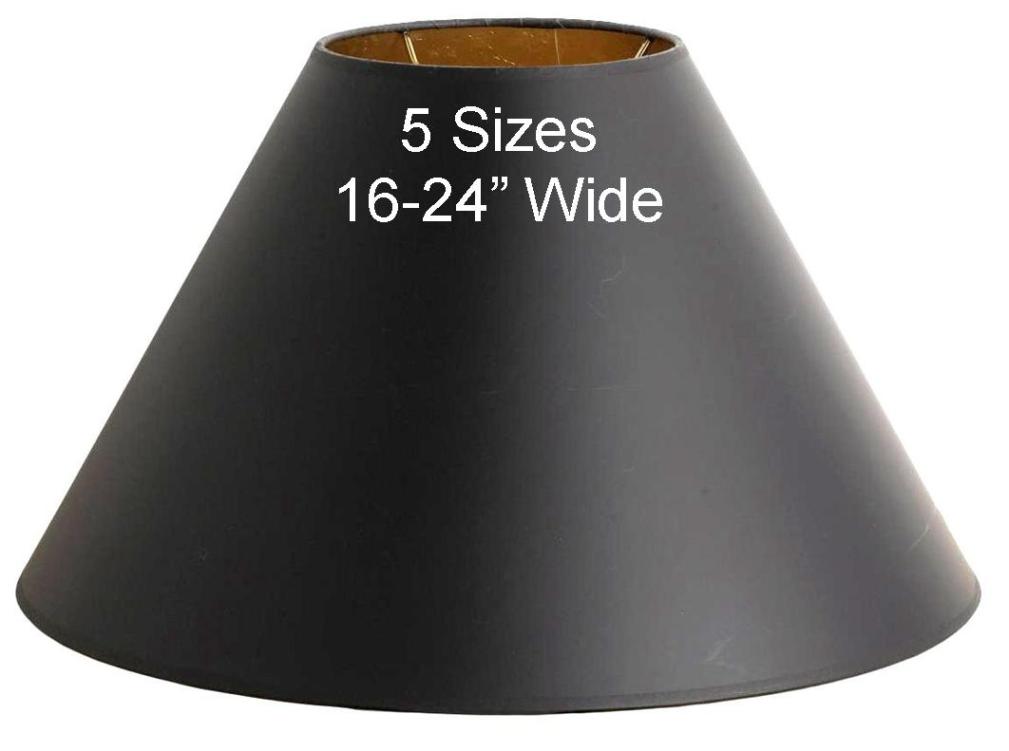 Black Paper Coolie Lamp Shade 16-24"W