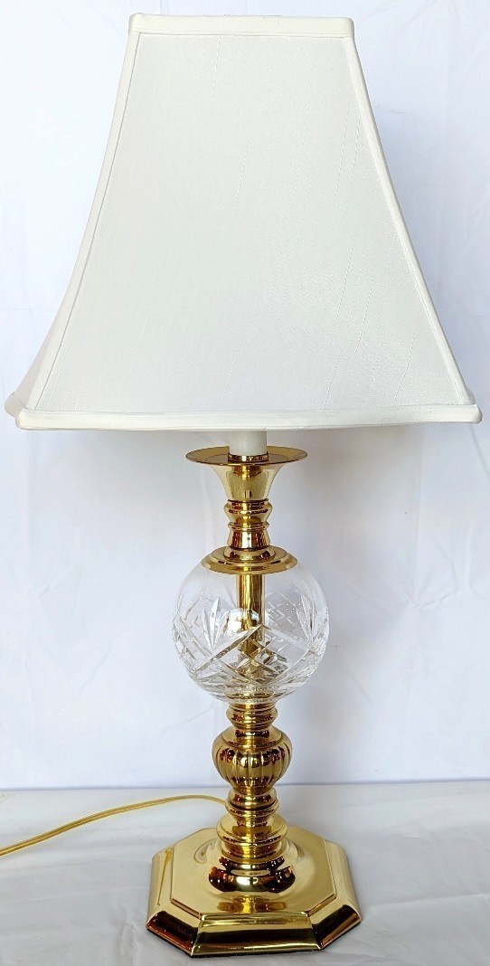 Crystal & Brass Lamp 23" - Sale !