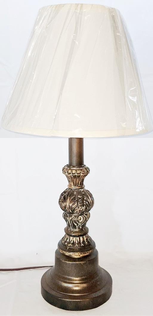 Bronze & Ash Vintage Lamp 23"H - SOLD