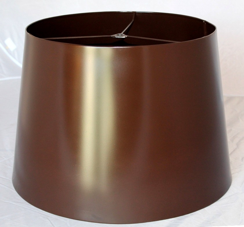 Custom Brown Metal Lamp Shade