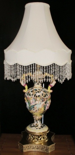 Antique Italian Capodimonte Lamp  SOLD