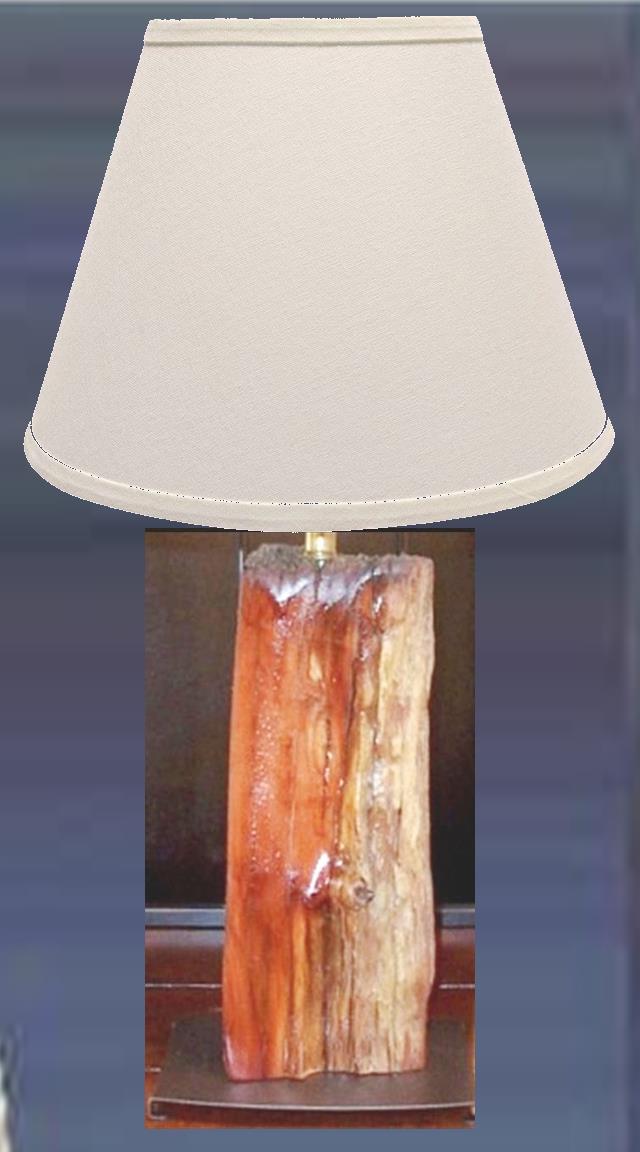 Cedar Wood Lamp 26"H