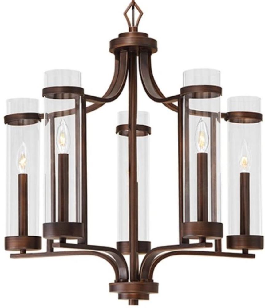 Milan Rubbed Bronze Candlestick Chandelier 25"Wx27"H
