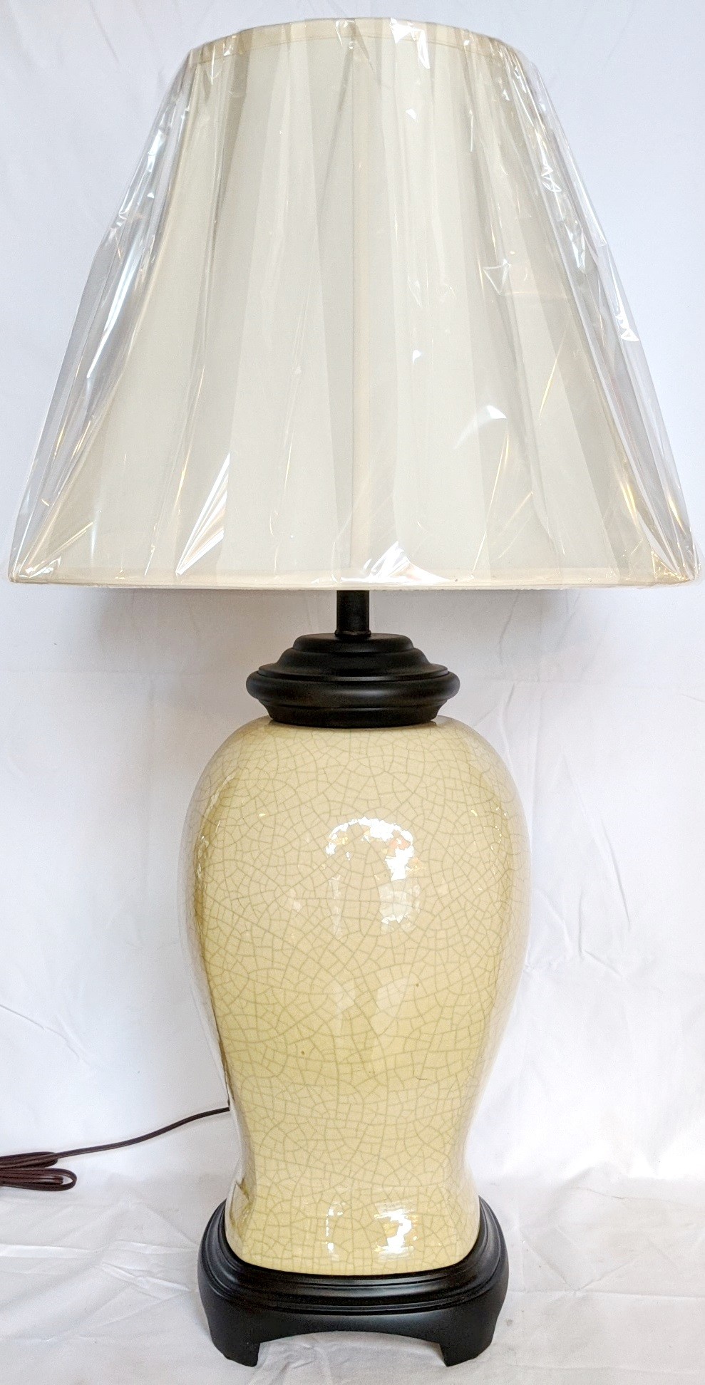 Vintage Crackle Porcelain Lamp 32"H - Sale !