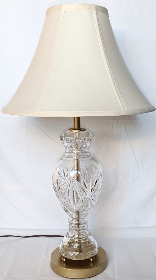 Vintage Crystal Lamp 28"H
