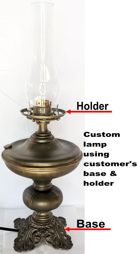 Custom Lamp Using Customer Base & Holder