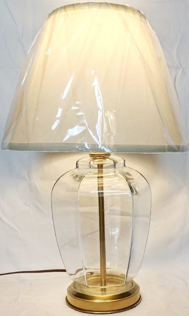 Glass Lamp for Seashells & Collectibles 19"H - Sale !
