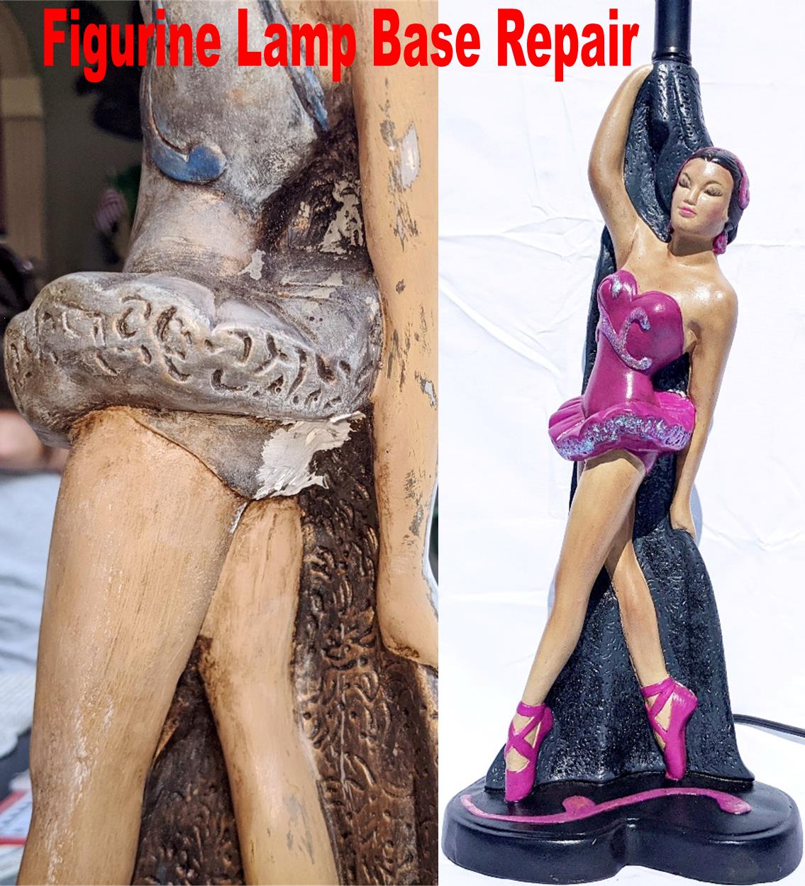 Figurine Lamp Base Repair