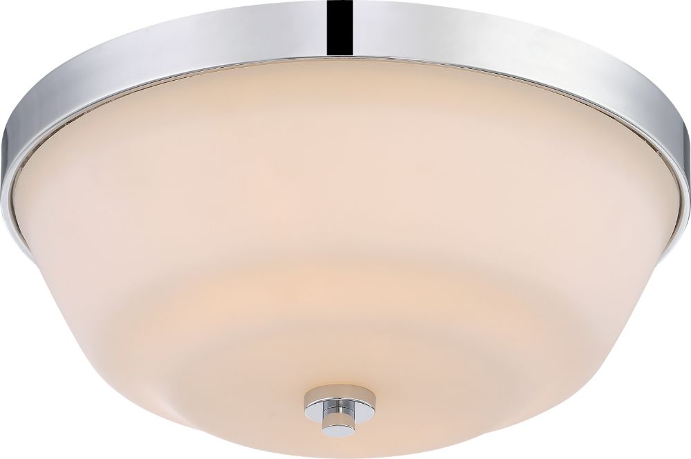 Willow Polished Nickel Flush Ceiling Light 13"Wx5"H