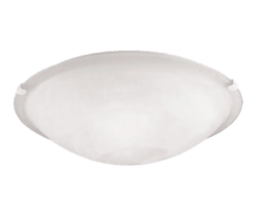 White Flush Ceiling Light Alabaster Glass 20"Wx5"H