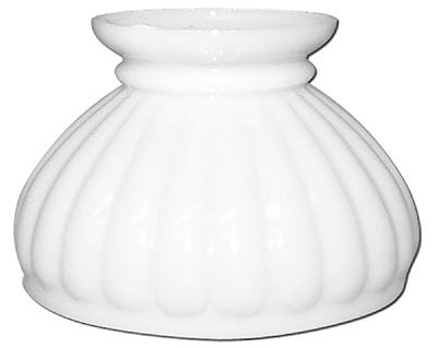 White Hurricane Glass Lamp Shade 6" Fitter