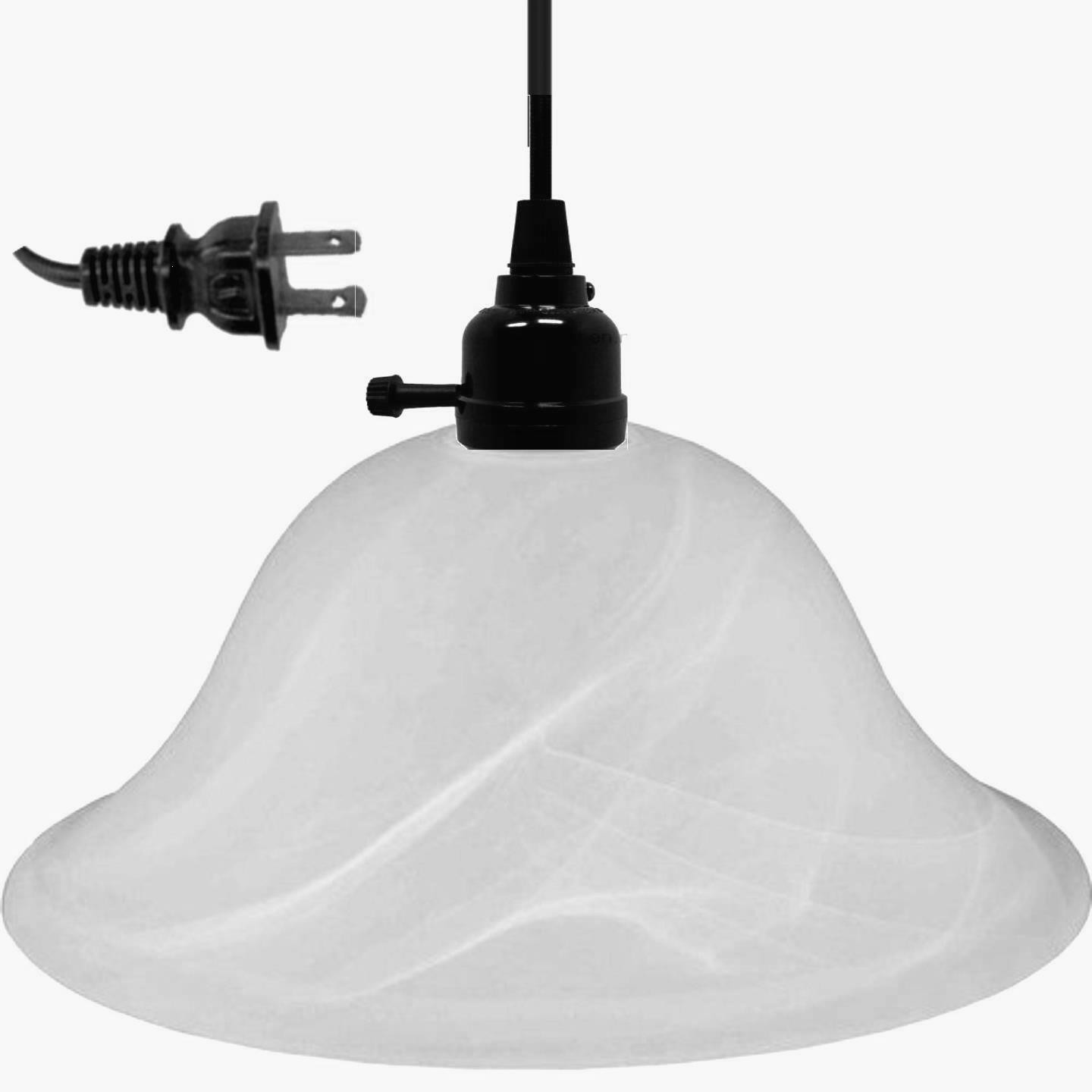 Alabaster Glass Plug In Light White or Beige 13-16"W - Sale !