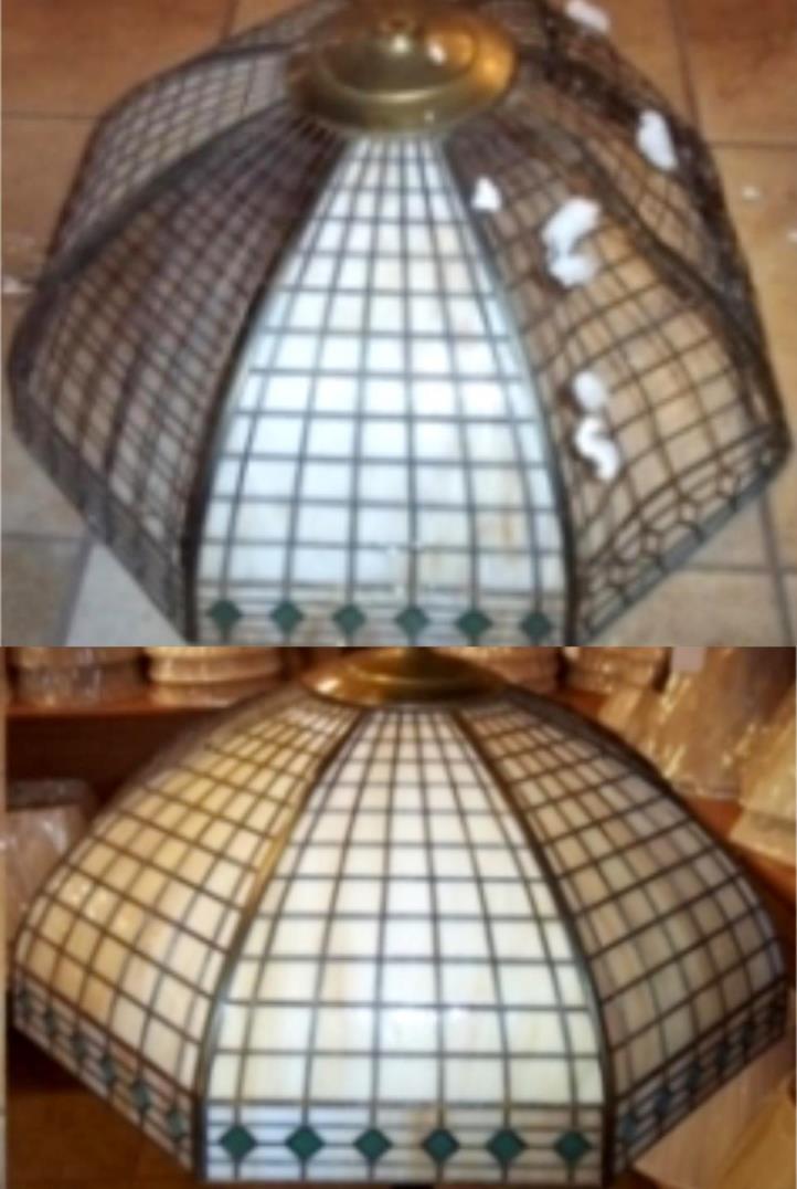 Handel Lattice Motif Slag Lamp Shade Repair