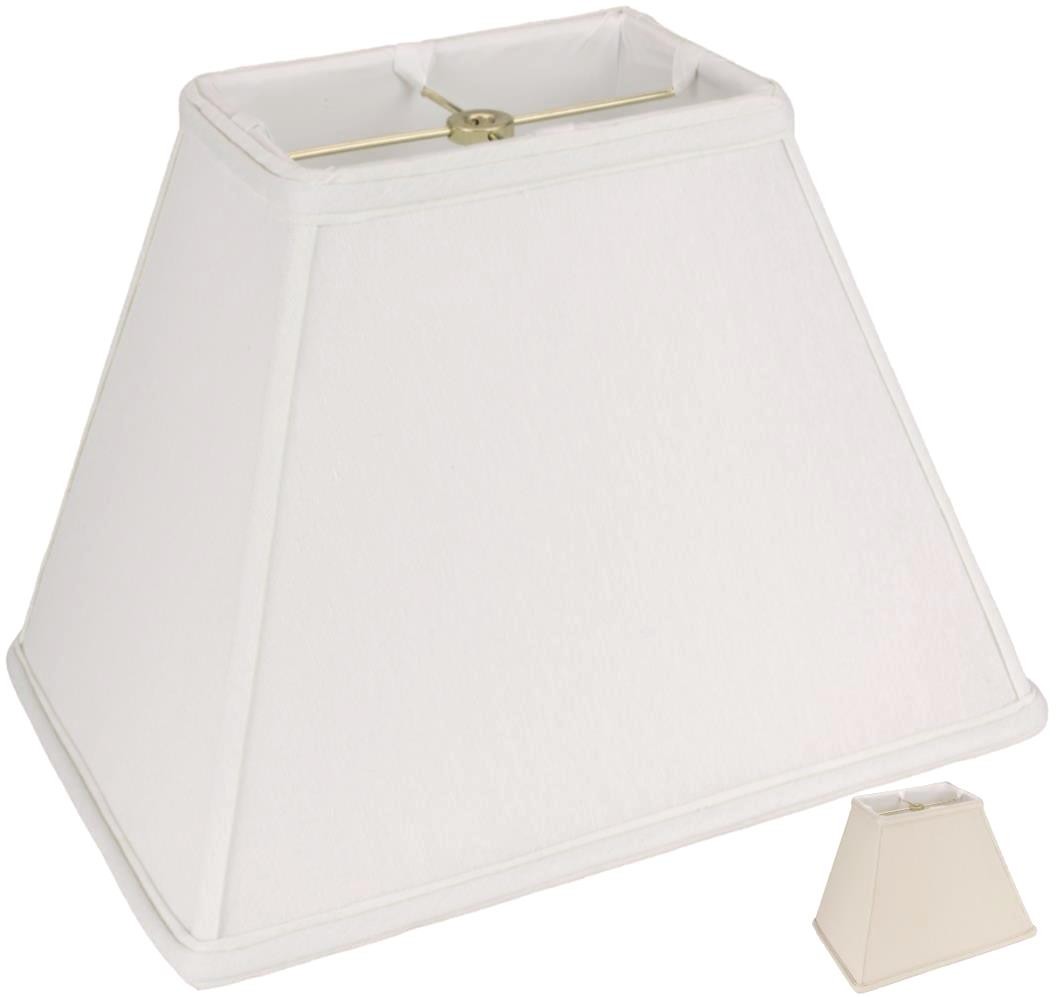Linen Tapered Rectangle Lamp Shade Off White, Beige 12-18"W