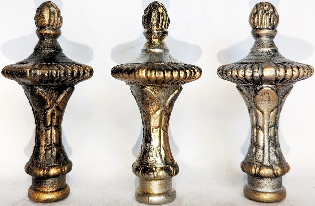 Lamp Finials Bronze, Gold, Silver 3.5"H - Sale !
