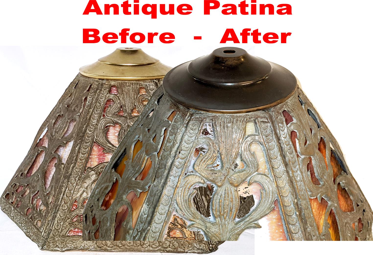 Antique Patina Finish on Brass Vase Cap