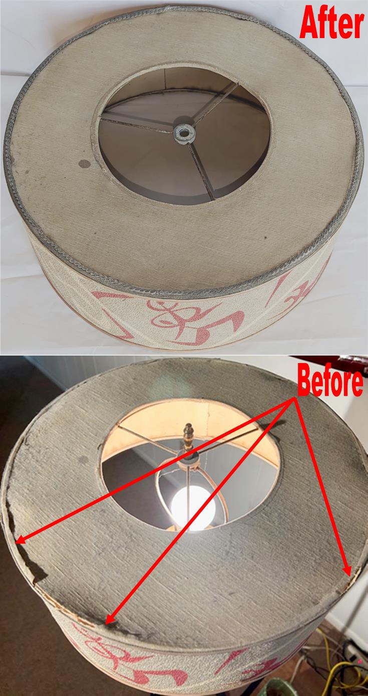 Art Deco Lamp Shade Trim Repair