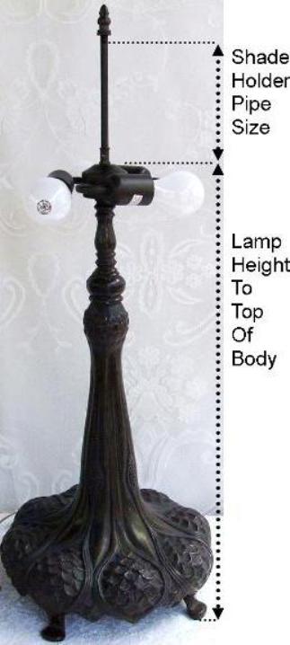 Shade Holder Pipe Holds Lamp Shade - Sale !