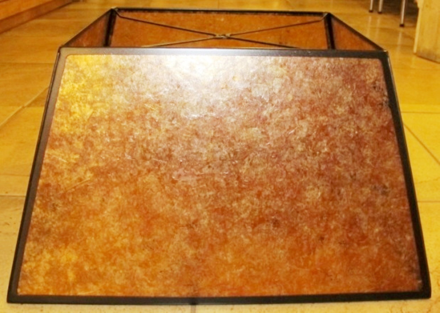 Large Square Amber Mica Lamp Shade 4-96"W