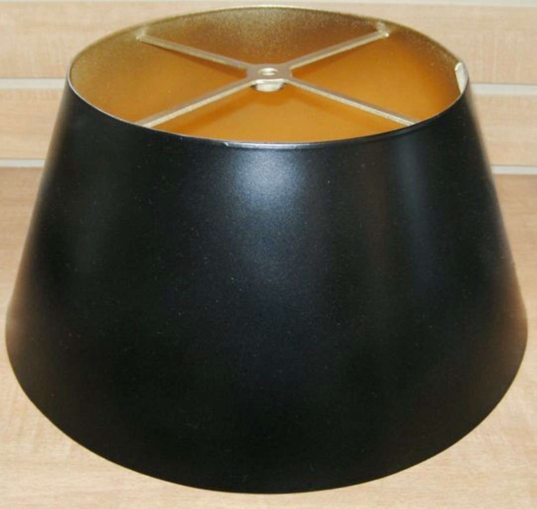 Black Bouillotte Metal Lamp Shade 13-19"W