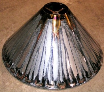 Southwestern Metal Lamp Shade Torched Patina 16 -20"W
