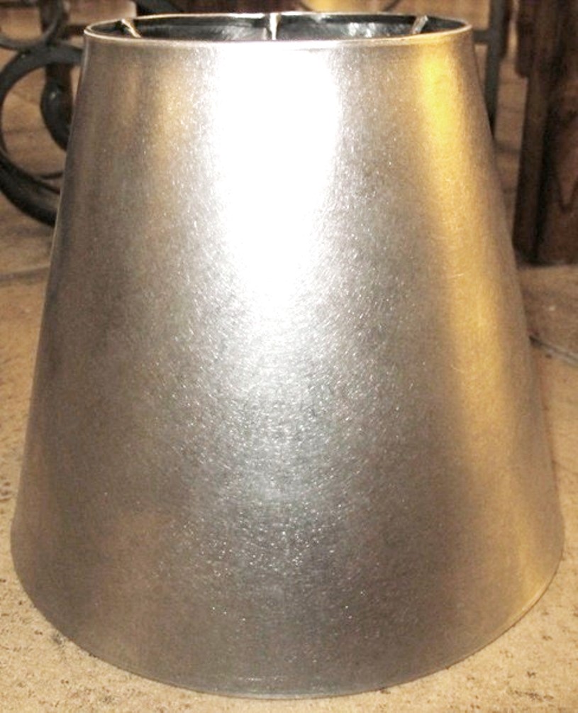 Tall Tapered Raw Metal Lamp Shade