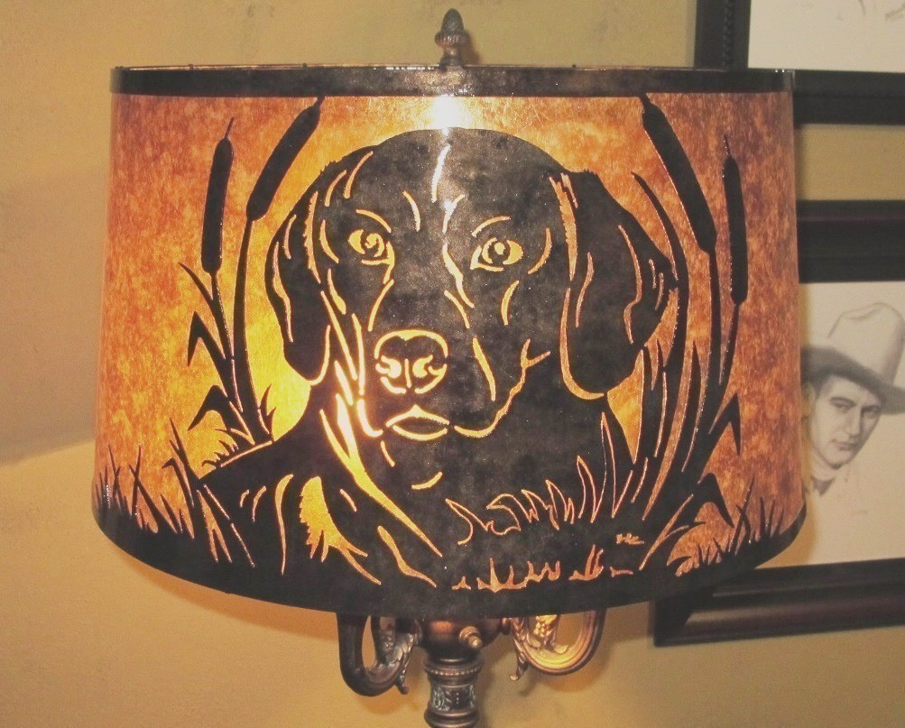 Mica Lamp Shade w/Custom Decorations