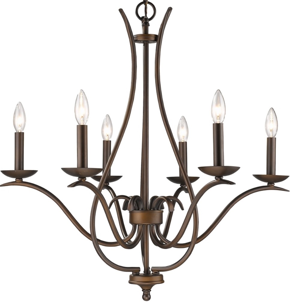 Genevieve Oil Rubbed Bronze Candlestick Chandelier 28"Wx28"H