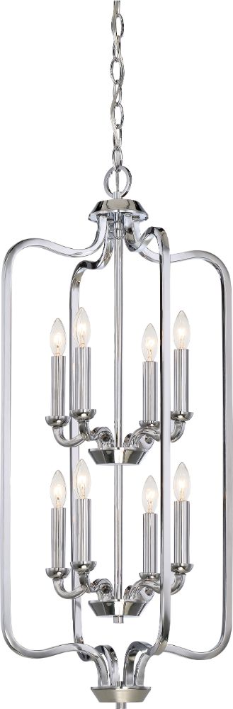 Willow Polished Nickel Candlestick Pendant 17"Wx34"H