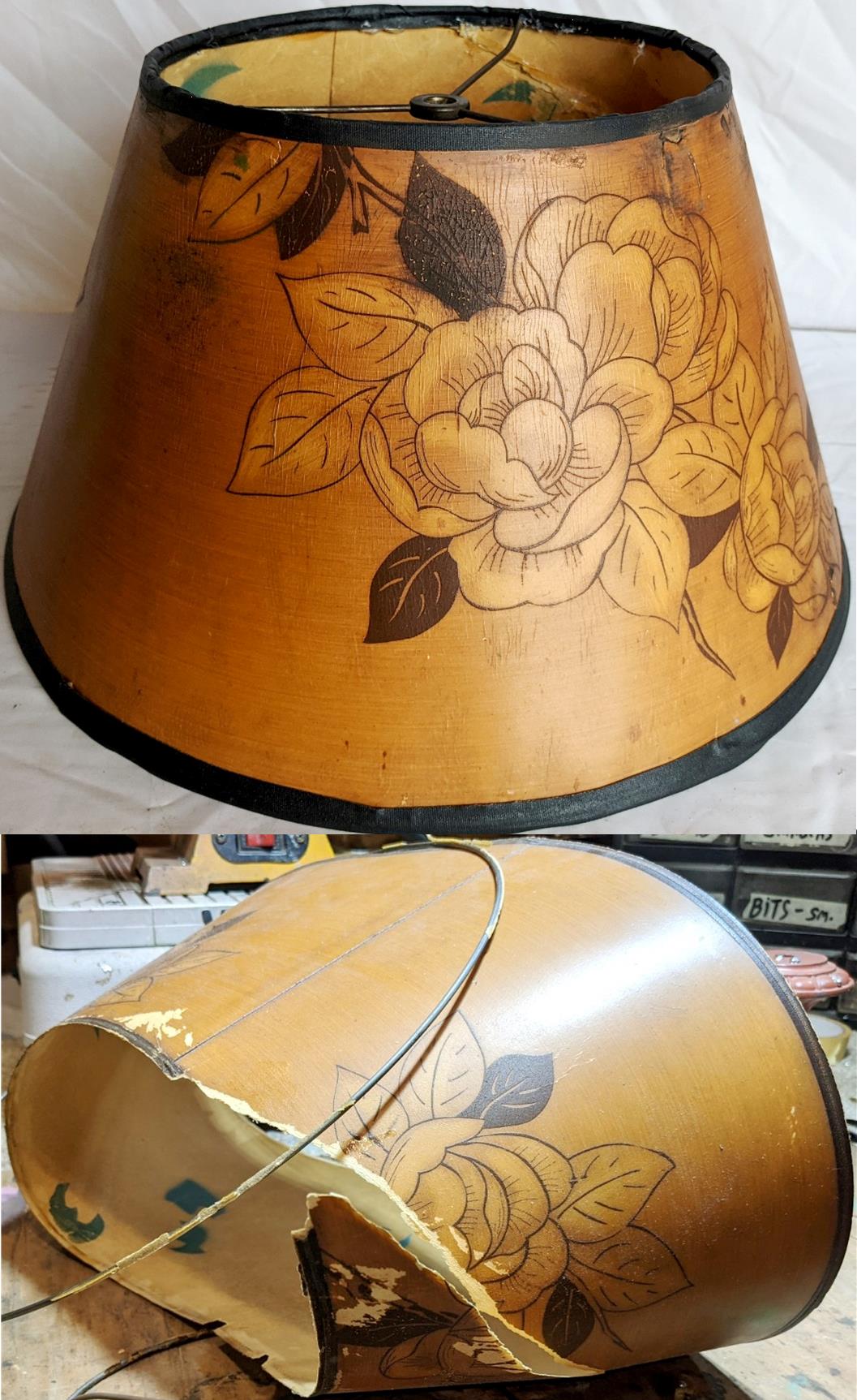 Paper Lamp Shade Restoration