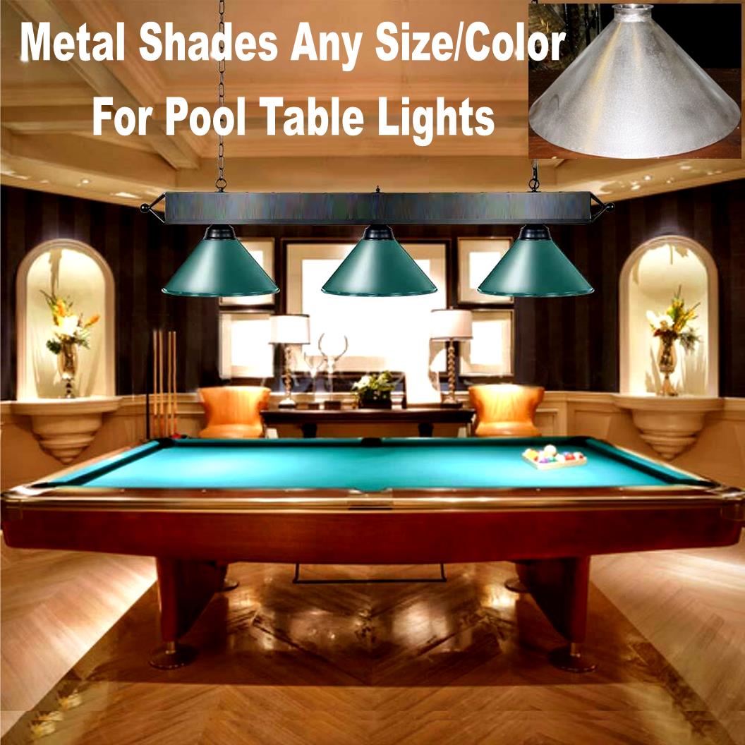 Metal Lamp Shades For Pool Table Light 
