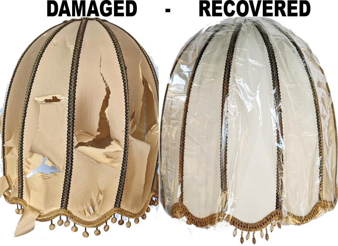 Victorian Dome Lamp Shade Recover