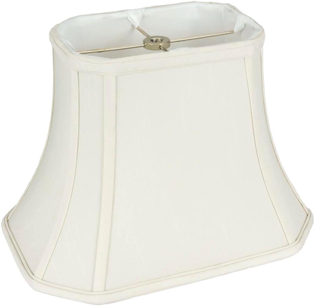 Rectangle Lamp Shade Bell Silk Cut Corners Cream, White, Beige 8-20"W