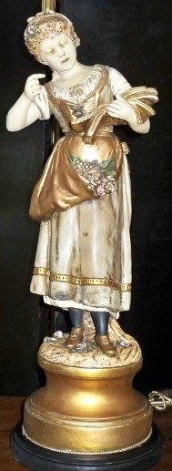 Frontal View of Marbro Girl Statue Completed Repair