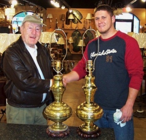Seth Hoyle Thanks A Loyal Customer, Brass Lamps Were Refinished